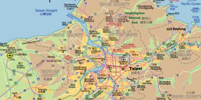 Карта у центру града Тајпеј 