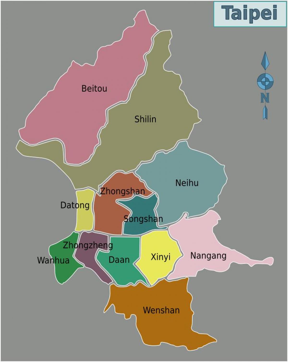 Тајпеј област на мапи