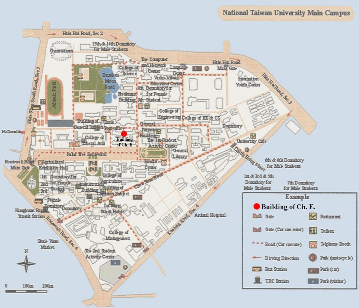 тајвански мапу кампуса универзитета 
