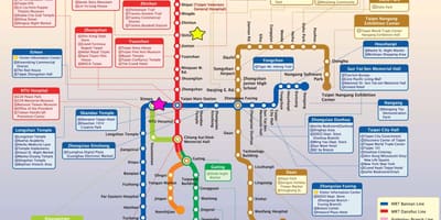 Карта Тајпеј локални воз